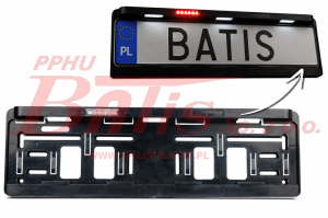 RAMKA horpol LED DO TABLICY REJESTRACYJNEJ 12-24V / 2w1 - białe światło oświetlające tablicę + światło przeciwmgielne / przewód: 3x0,75mm2; o długości: 1,5m / IP68 / HOR160 /