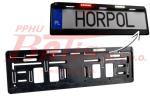 RAMKA horpol LED DO TABLICY REJESTRACYJNEJ 12-24V / 3w1 - białe światło oświetlające tablicę + światło cofania i przeciwmgielne / przewód: 4x0,75mm2; o długości: 1,5m / IP68 / HOR160 /