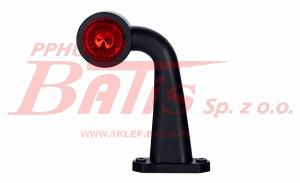 LAMPA horpol /prawa OBRYSOWA LED 12/24V / na wysięgniku długim łamanym / przewód 0,5m / kolor: biało-czerwony /