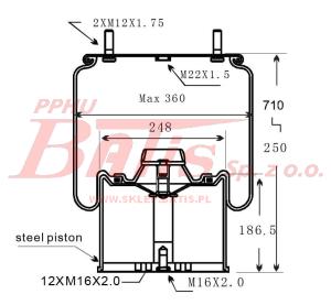 PODUSZKA vigor ZAWIESZENIA 881mb KPL  dzwon  metalowy