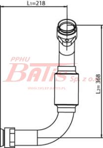 RURA WYDECHOWA PRZEDNIA PRAWA MERCEDES ACTROS - WERSJA LOW COST dinex