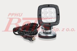 REFLEKTOR horpol ROBOCZY LED 12-24V / 1800lm / na podstawie magnetycznej / z wtyczką do zapalniczki / przewód: 2x0,75 mm2; o długości: 8m, spiralny / od -30*C do 50*C /