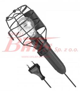 LAMPA WARSZTATOWA RĘCZNA ZA ŻARÓWKĘ PRACTIC 60W 230V STALOWA lena lighting