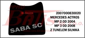 DYWANIK Z MATERIAŁU, TUNEL, MERCEDES ACTROS MP2 OD 2004, MP3 OD 2008