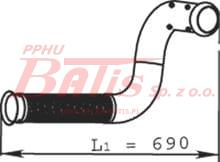 RURA dinex WYDECHOWA PRZEDNIA Z ELEMENTEM ELASTYCZNYM RVI PREMIUM dinex