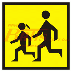 TABLICA WYRÓŻNIAJĄCA ' UWAGA DZIECI ' PŁASKA KPL 2SZT