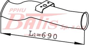 RURA dinex WYDECHOWA ŚRODKOWA SCANIA 94/114/124/144/164 - WERSJA LOW COST