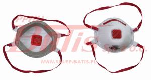 PÓŁMASKA Z ZAWORKIEM CE FFP3 corona                      FFP3: ochrona przed nietoksycznymi średnio lub wysoko toksycznymi aerozolami w stanie płynnym lub stałym (np. mgły olejowe) w stężeniach 50xOEL lub 20xAPF (NDS)