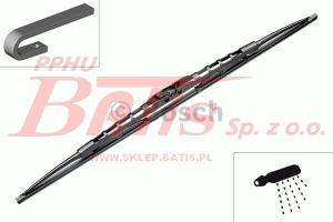 PIÓRO bosch /przód WYCIERACZKI N66 Twin Truck 650mm PRZEGUBOWE / ze spojlerem / 1szt. / RVI KERAX, PREMIUM, PREMIUM 2; VOLVO FE, FE II 08.00- /