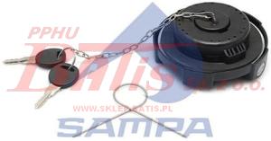 KOREK sampa ZBIORNIKA PALIWA Z ZAMKIEM PLASTIKOWY FI 80 MM ZAMKNIĘCIE Z BOKU