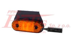 LAMPA horpol / żółta OBRYSOWA LED 12-24V / z odblaskiem / z wieszakiem i zaciskiem / przewód: 2x0,75 mm2; 0,5m / od -30*C do  50*C /