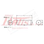 ZBIORNIK polmo POWIETRZA 20L FI-246MM/L-495MM 4 PORTY M22*1,5 DIN EN286-2 BEZ OBEJM polmo