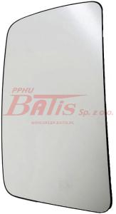 WKŁAD tangde LUSTERKA LEWEGO PODGRZEWANY MERCEDES MB ACTROS MP2 401*200 / mocowanie kwadratowe