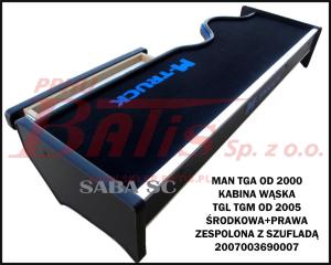 PÓŁKA RTV - MAN TGA od 2000 kabina wąska, TGL TGM od 2005 DUŻA Z SZUFLADĄ