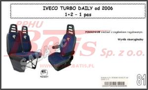 POKROWCE FOTELA IVECO TURBO DAILY od 2006 fotele 1 2  KPL.