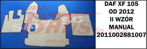 DYWANIKI PODŁOGI DAF XF105 OD 2012 MANUAL/ SKAJ PIKOWANY /