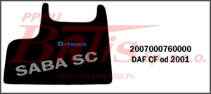DYWANIK Z MATERIAŁU, TUNEL, DAF CF od 2001r