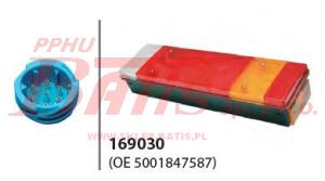 LAMPA uc TYLNA 7-SEGMENTOWA PRAWA  unwersalna   fabrilcar ( aspock)  do podłączenia na kabel