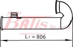 RURA dinex WYDECHOWA KOŃCOWA DAF XF95/CF85/CF75 dinex