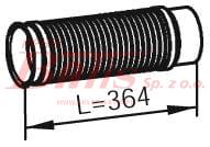 RURA dinex WYDECHOWA PRZEDNIA ELASTYCZNA L-634 MM MAN TGS/TGX / EURO 5 / dinex