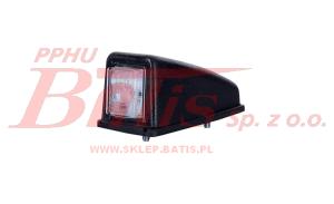 LAMPA horpol / narożna OBRYSOWA LED 12-24V / biała / 0,5/1W; 3 diody / przewód: 2x0,75mm2; o długości: 0,25m / od -30*C do  50*C / HOR 44 /