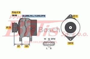 RDZEŃ ALTERNATORA VOLVO FH/FM/FMX  / 098604935000 / bosch