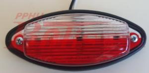LAMPA OBRYSOWA BIAŁO-CZERWONA wisząca