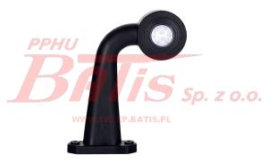 LAMPA horpol / prawa OBRYSOWA LED 12-24V / wysięgnik długi łamany / 2 diody / biało-czerwona / przewód: 2x0,75mm2; o długości: 0,45m / HOR 51 /