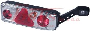 LAMPA tangde TYLNA PRAWA GNIAZDO 7PIN/ STYKI PŁASKIE/ 130*370/ GŁADKIE SZKŁO/ SREBRNY ŚRODEK   lewa w zamienniku