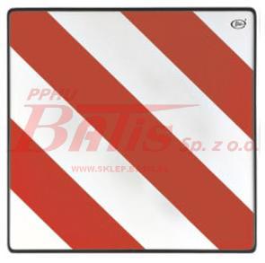 NAKLEJKA OSTRZEGAWCZA ODBLASKOWA PASY BIAŁO CZERWONE - PONADGABARYT  200x1000