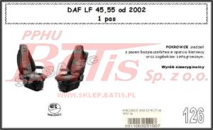 POKROWCE SIEDZEŃ DAF LF 45/55 OD 2002 1 1 1 PAS FOTEL LOTNICZY
