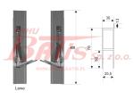 ZAMKNIĘCIE PIONOWE LEWE W PROFILU ALUMINIOWYM L-400 Z NOSKIEM