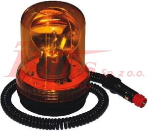 LAMPA OSTRZEGAWCZA OBROTOWA POMARAŃCZOWA 24V/H1 MAGNES