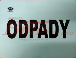 TABLICA WYRÓŻNIAJĄCA 'ODPADY' wkładka   300*400