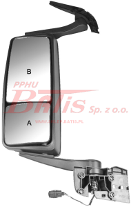 WKŁAD rwl / lewe LUSTERKA PANORAMICZNEGO LEWEGO PODGRZEWANY 24V 197*181*42 R300 MAN TGX/TGS