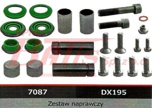 KPL. NAPRAWCZY ZACISKU HAMULCOWEGO DXI195 ZESTAW SWORZNI, TULEJ, ŚRUB I USZCZELNIEŃ DX 195 btp