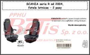 POKROWCE FOTELA SCANIA R od 2004 r niebieskie