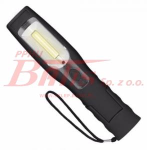 LAMPKA VITO DUO COB LED ZASILANA NA BATERIE 2 FUNKCJE SWIECENIA Z HACZYKIEM lena lighting