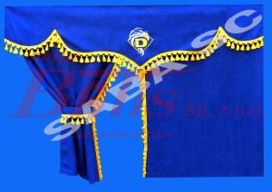 ZASŁONY KABINY KPL  DAF 95/105XF wykończone dzwonkami