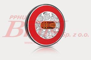 LAMPA fristom TYLNA LED 12-24V / okrągła / 3-segmentowa / światło pozycyjne NEON; kierunkowskaz; STOP / przewód: 1m / strona: L/P /