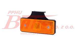 LAMPA horpol / żółta OBRYSOWA LED 12-24V ODBLASKOWA / prostokątna / podwieszana; z uchwytem kątowym / przewód: 2x0,75mm2; długość: 0,3m / strona: L/P /