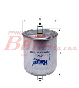 WKŁAD hengst FILTRA OLEJU WIRÓWKA DAF/85CF/95XF/CF85/XF95   Z12D64    OR745/2