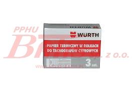 PAPIER wurth TERMICZNY DO TACHOGRAFÓW CYFROWYCH / sprzedajemy na sztuki / opakowanie 3x8m wurth     / opakowanie 3 szt. /