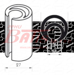 PROFIL kraj NACIĄGU PLANDEKI FI 27 L-3000 (profil fi34 L3300-000194, końcówka-011211, naciąg lewy-101328, 1013281, naciąg prawy-101342, 1013421)