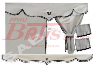 ZASŁONY KABINY KPL MAN F-90/200 wykończone kulkami