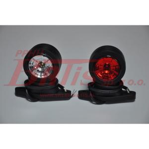 LAMPA fristom OBRYSOWA LED 12/24V / na wysięgniku krótkim prostym / biało-czerwona / przewód 0,5m / HOR69 /