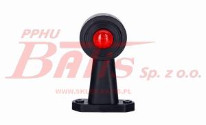 LAMPA horpol OBRYSOWA LED 12-24V / wysięgnik długi prosty / 2 diody / biało-czerwona / 0,8/1,6W / przewód: 2x0,75mm2; o długości: 0,45m / HOR 51 /